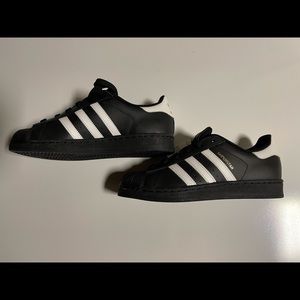 Adidas black shell tops. Size 6. Brand new with tags